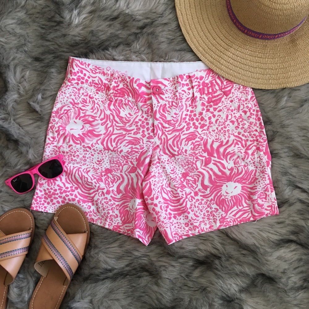 Lilly Pulitzer NWOT Pink Lion Print Callahan Short